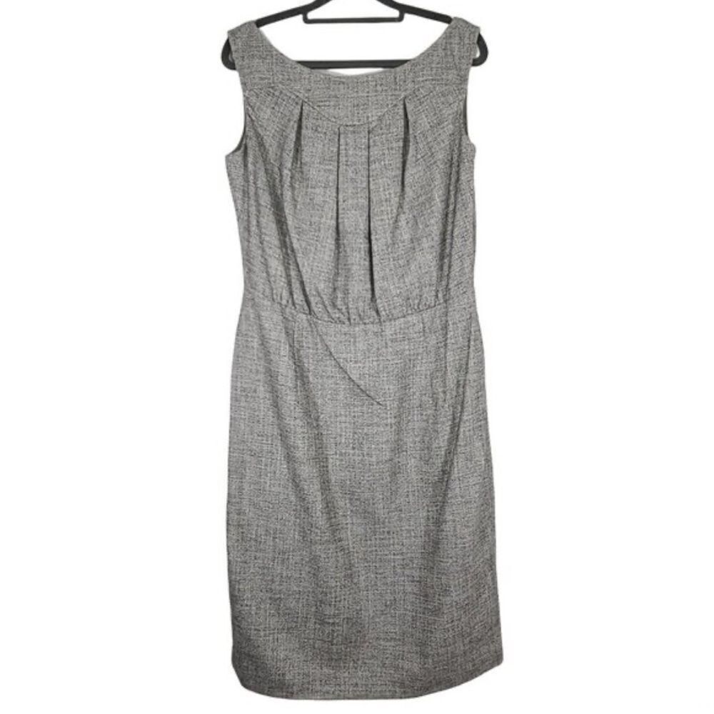 Escada Gray Textured Midi Dress Size 46